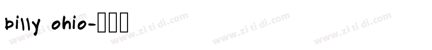 billy ohio字体转换
